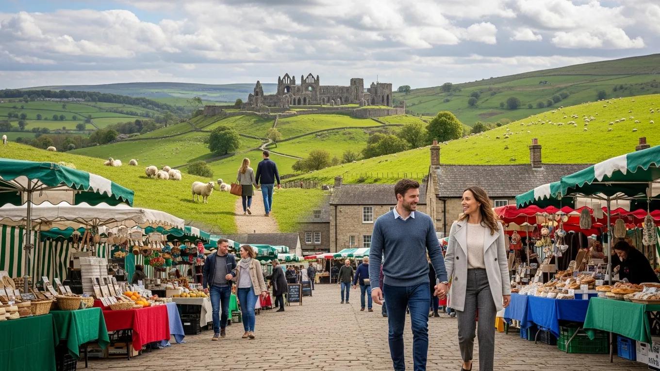 Couples exploring outdoor attractions in North Yorkshire, enhancing their romantic getaway